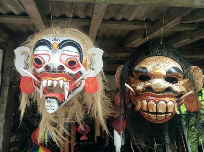 colorful hand carved masks