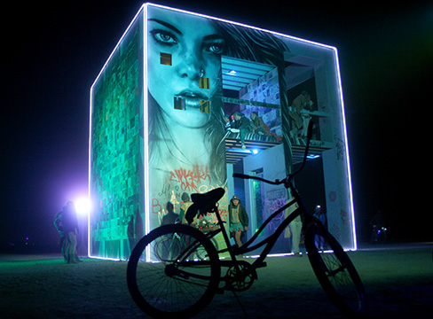 Burning man art installation