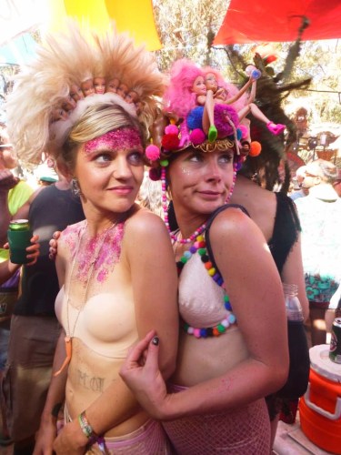 girls with barbie headpieces