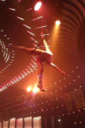 Acrobats at Mansion nightclub Miami